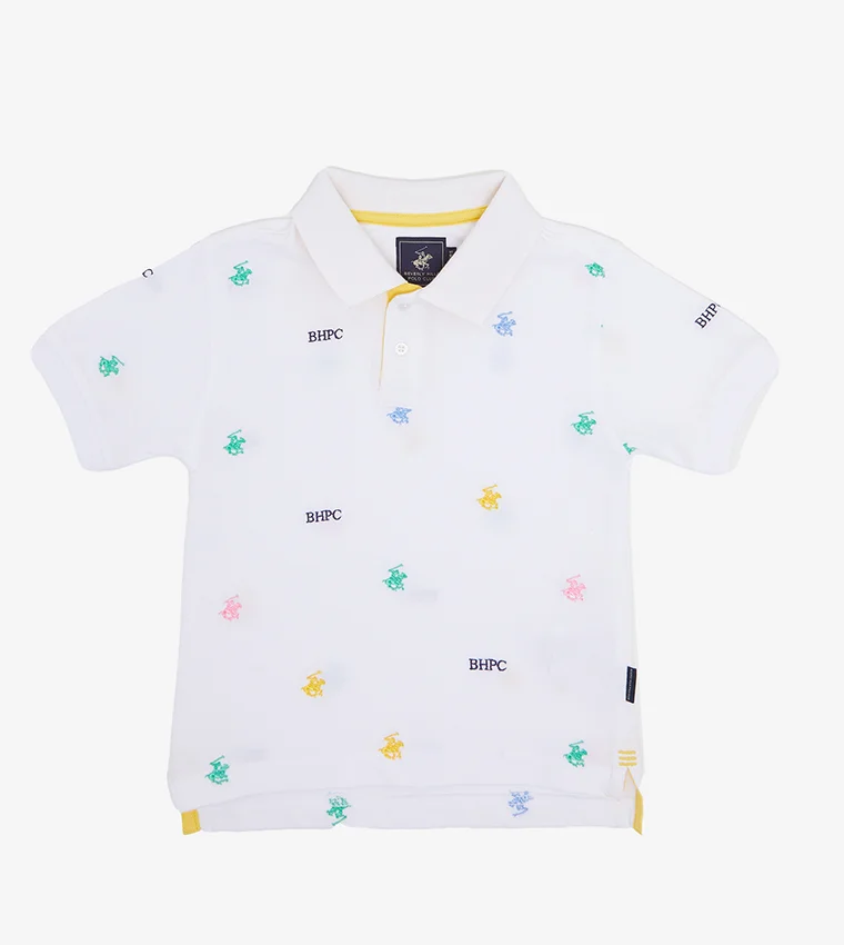 BEVERLY HILLS POLO CLUB Short-sleeved polo shirt with embroidered logo
