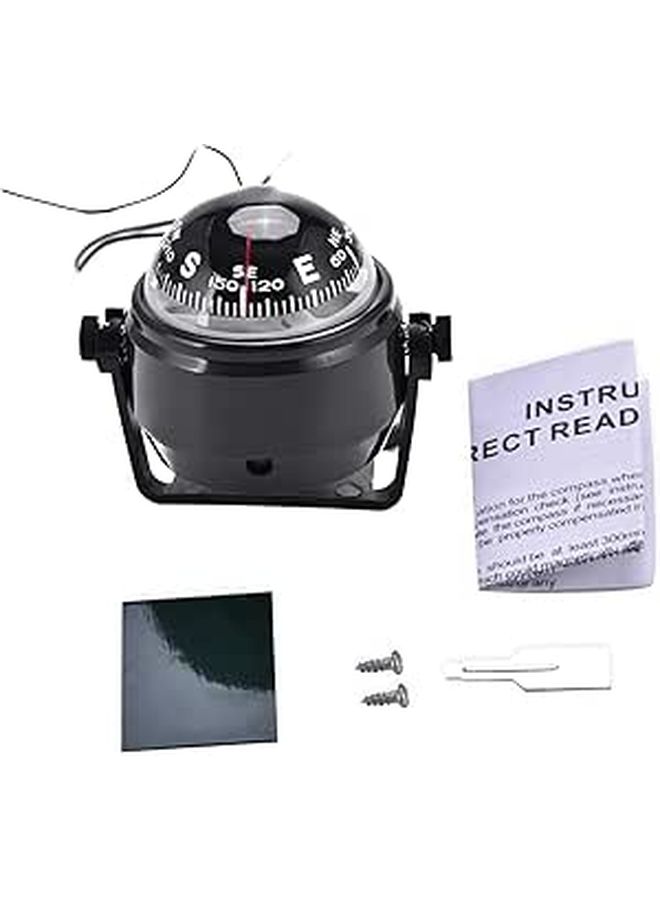 LED Digital Car Boat Marine High Magnetic Outdoor ABS Material Black Easy Mounting Operating - Image 1
