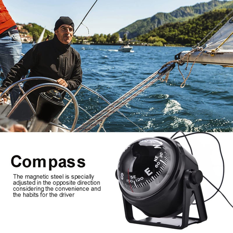 LED Digital Car Boat Marine High Magnetic Outdoor ABS Material Black Easy Mounting Operating - Image 4