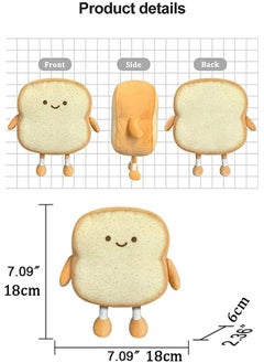 Funny Toast Plush Pillow - Cute Bread Stuffed Toy for Home Decor & Kids Gifts | Soft Polyester Cotton with 6 Emotional Faces - pzsku/ZE7CE4E40C6A5B351FC12Z/45/_/1710314763/85d6f4c7-615e-4d03-9f15-5c8b9787b1aa