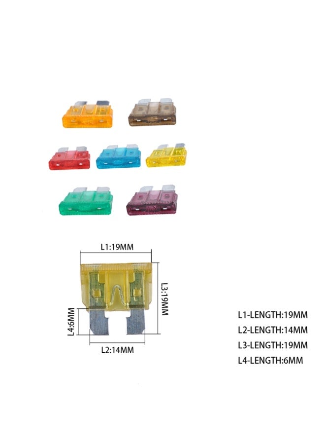 100 PCS Mix Assorted Car Motorcycle Truck Blade Fuse Set 3A 5A 7.5A 10A 15A 20A 25A 30A 35A 40A with Huse Holder - Image 3