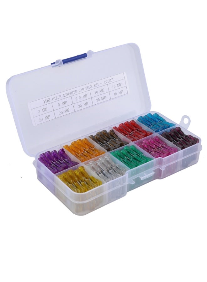 100 PCS Mix Assorted Car Motorcycle Truck Blade Fuse Set 3A 5A 7.5A 10A 15A 20A 25A 30A 35A 40A with Huse Holder - Image 5