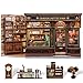 CUTEBEE Book Nook Kit DIY Miniature House Coffee Shop Dollhouse Kit for Adults Booknook Tiny House Bookshelf Decor 3D Wooden Puzzle Gifts for Family Friends Corner Coffee Shop - Image 3