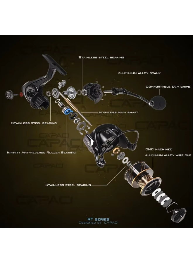 ليو عدة صيد متكاملة بعصا تلسكوبية بطول 1.8 متر مع بكرة صيد، مصنوعة من ألياف الكربون، قوة متوسطة خفيفة وحركة متوسطة سريعة، مجموعة طعوم صيد كاملة، مناسبة لصيد القاع في الأنهار والبحيرات والبحر والمياه العذبة والمالحة، طقم صيد محمول للسفر - Image 5