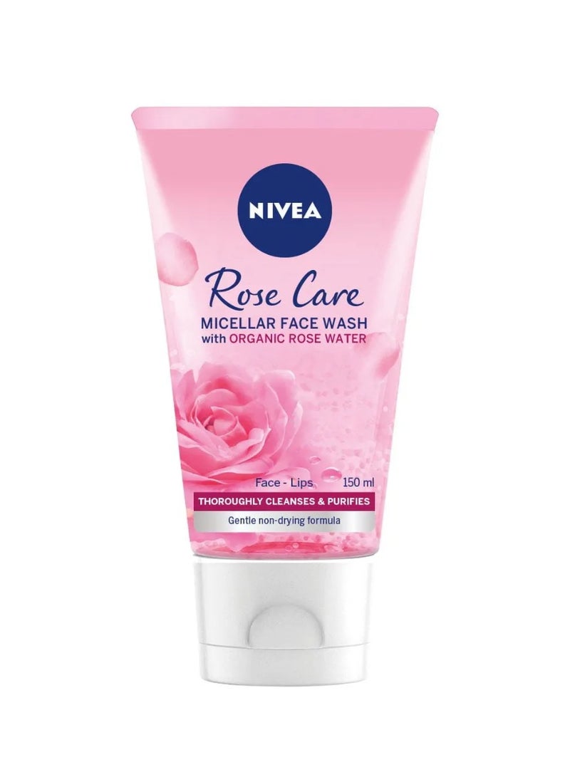 Rose Care Micellar Cleansing Face Wash With Organic Rose Water 150ml