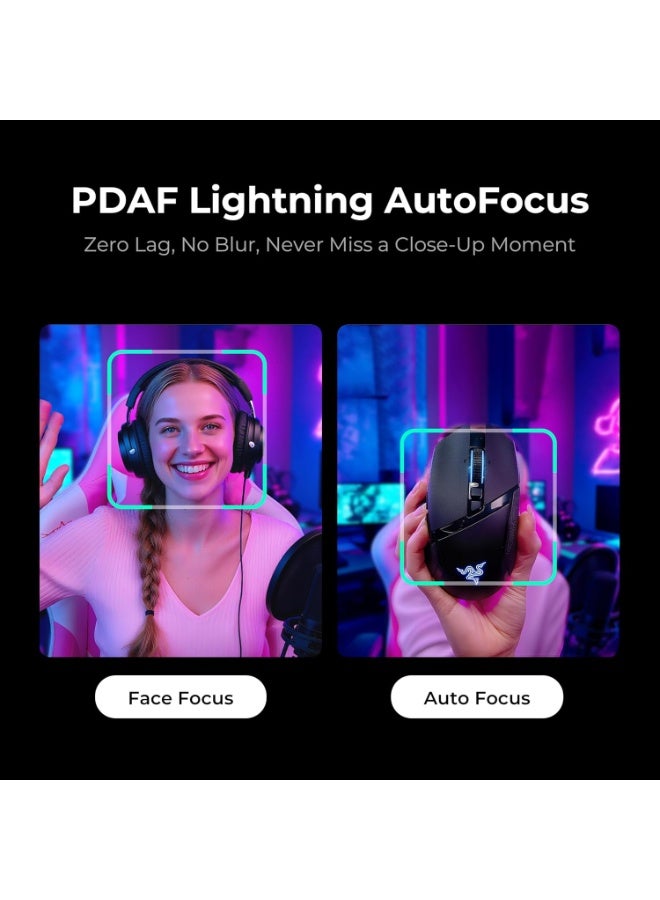 YOLOLIV YoloCam S3 4K AI Streaming Webcam with Autofocus 4X Zoom and Light, 4K Webcam for Streaming Laptop and PC, Professional 4K Webcamera for Live Streaming Podcast Meeting Video Calls - Image 3