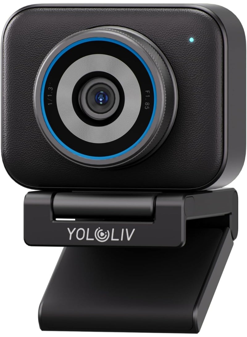 YOLOLIV YoloCam S3 4K AI Streaming Webcam with Autofocus 4X Zoom and Light, 4K Webcam for Streaming Laptop and PC, Professional 4K Webcamera for Live Streaming Podcast Meeting Video Calls - Image 1