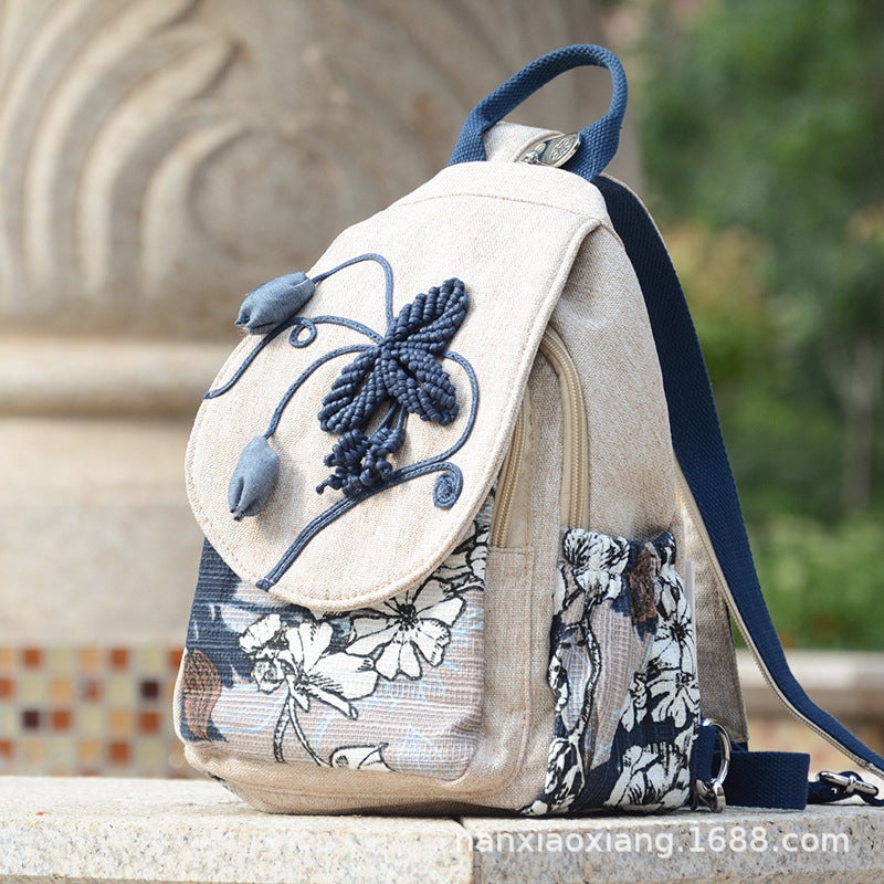 Ethnic Style Backpack Artistic Women'S Bag Travel Bag Casual Retro Bag Women'S Lightweight Canvas Bag For Women - Image 3