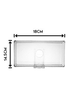 Dania Rectangular glass serving plate with squares 18*14.5 cm  - Image 4