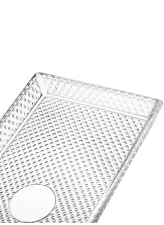 Dania Rectangular glass serving plate with squares 18*14.5 cm  - Image 2