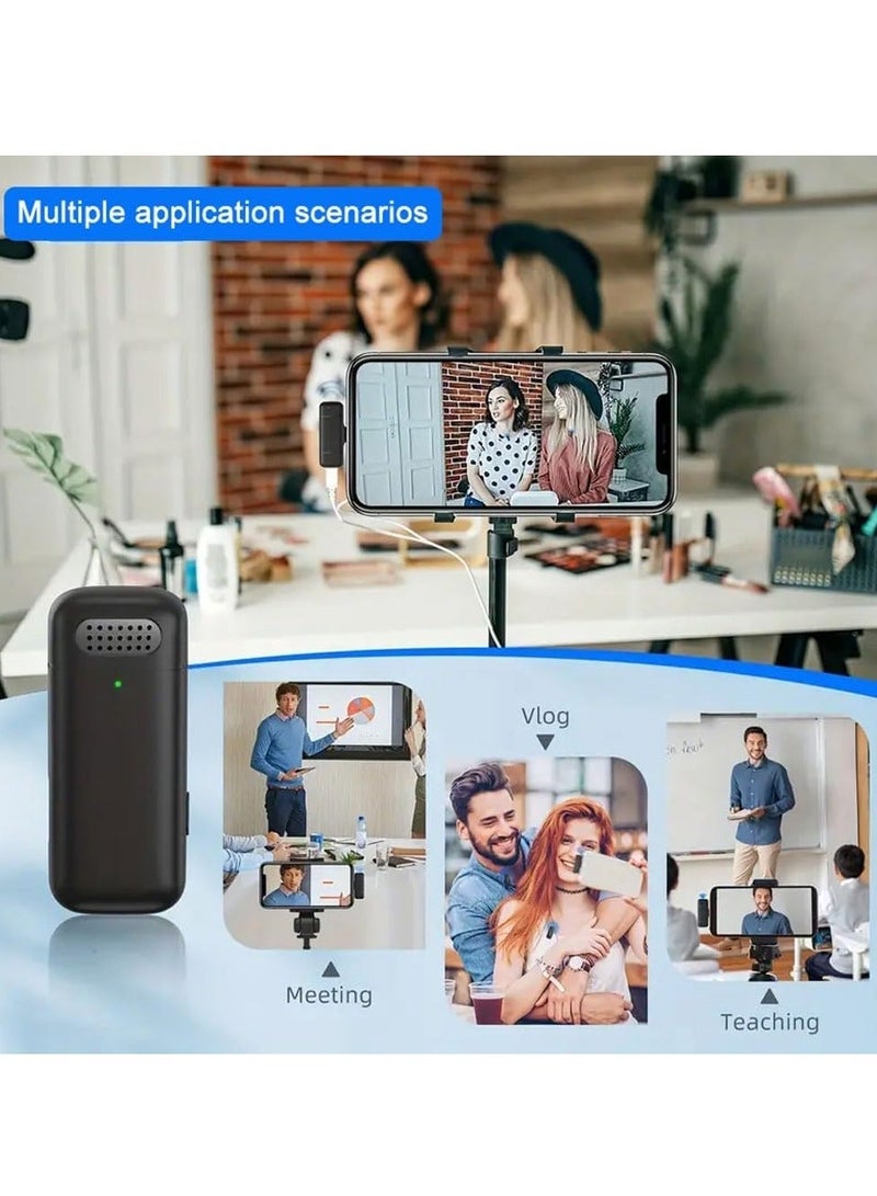 Mini Mic Pro Wireless Lavalier Microphone for iPhone, iPad, 2-in-1 Mini Lapel Microphone, 48kHz 16Bit, (20) 66ft Range, 3 Modes, Dual Noise Reduction, 60h Battery for Streaming Vlog Interview - Image 3