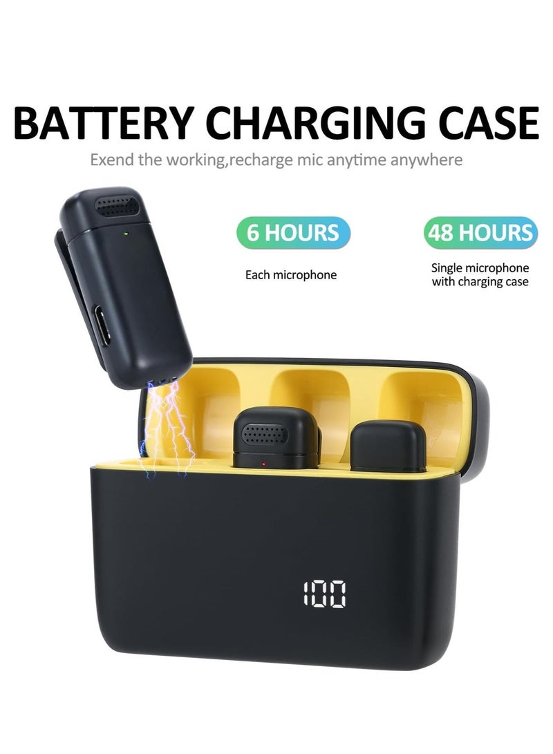 Mini Mic Pro Wireless Lavalier Microphone for iPhone, iPad, 2-in-1 Mini Lapel Microphone, 48kHz 16Bit, (20) 66ft Range, 3 Modes, Dual Noise Reduction, 60h Battery for Streaming Vlog Interview - Image 2