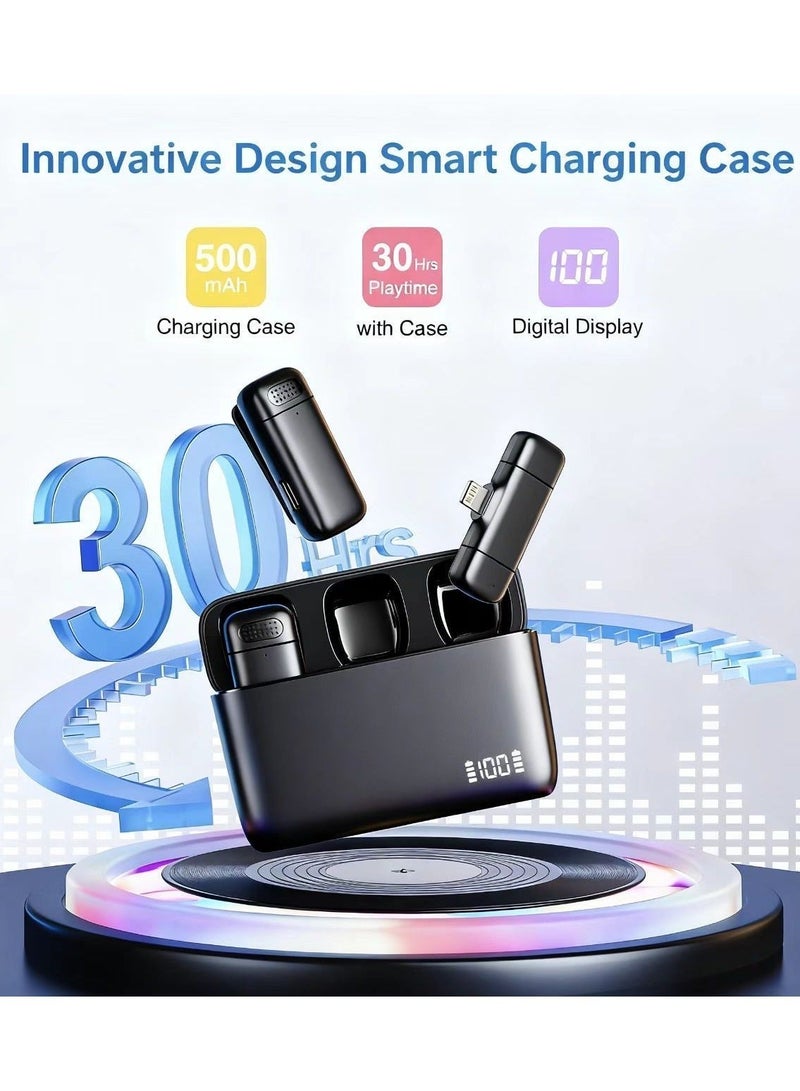 Mini Mic Pro Wireless Lavalier Microphone for iPhone, iPad, 2-in-1 Mini Lapel Microphone, 48kHz 16Bit, (20) 66ft Range, 3 Modes, Dual Noise Reduction, 60h Battery for Streaming Vlog Interview - Image 5