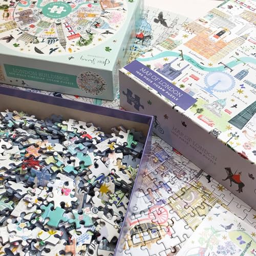 Gibsons Games Map of London 1000 Piece Jigsaw Puzzle London City Famous Landmarks Sustainable Puzzle for Adults Teens Premium 100 Recycled Board - Image 5