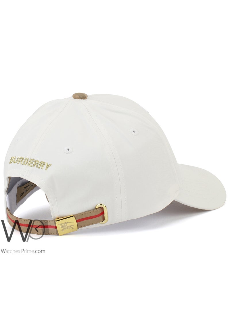 BURBERRY Burberry Cap White Color Cotton Baseball Hat For Men  - Image 2