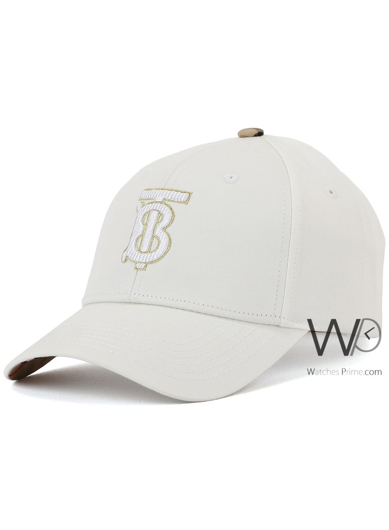 BURBERRY Burberry Cap White Color Cotton Baseball Hat For Men  - Image 1