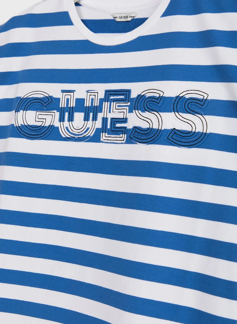 GUESS Youth Striped T-Shirt Dress