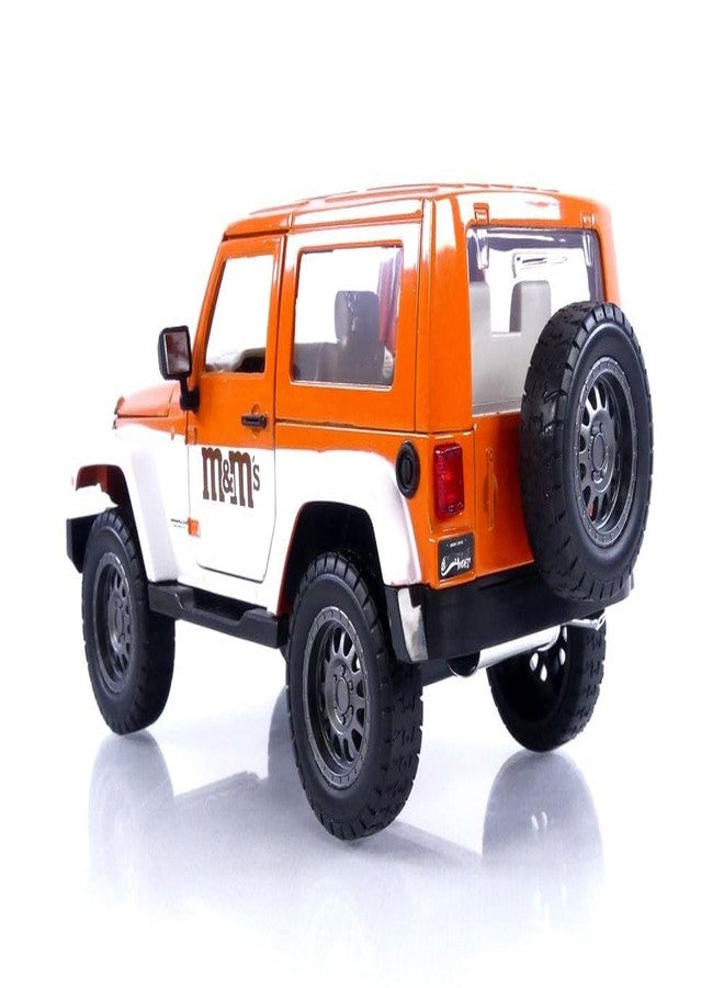 جادا سيارة جادا إم آند إمز جيب رانجلر 2007 مصبوبة بمقياس 1:24 مع مجسم برتقالي مقاس 2.75 بوصة، ألعاب للأطفال والكبار - Image 4