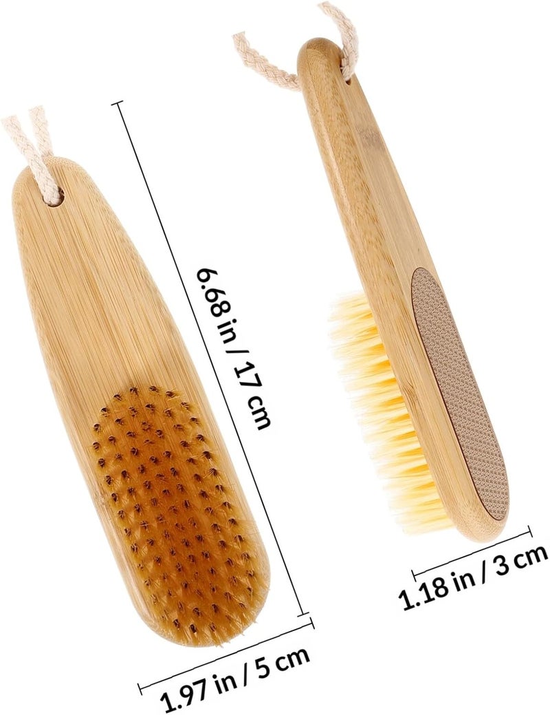 Simple practical structure Baluue Double-Sided Foot Scrubber Brush and Pumice Stone Wooden Foot File Callus Remover for Dry and Wet Skin Heel Exfoliator Tool for Pedicure at Home Or Shower Use Heat insulation layer Elegant appearance Regular scheduled transit Shock rubber edge N/S/C nationwide deliver Timely planned dispatch Trendy varied sizing alternatives Budget friendly sizing alternatives Polished safe edge In-house warehouse packing Durability boost selected material Wide daily application Small apartment fit Size-sorted warehouse storage Daily repeated use trusted quality Advanced compact design Standard fit All item simple matching build Coast & inland available Worldwide simple practical design Multi item matching Reinforced edge Various color options Upgraded classic design - Image 1