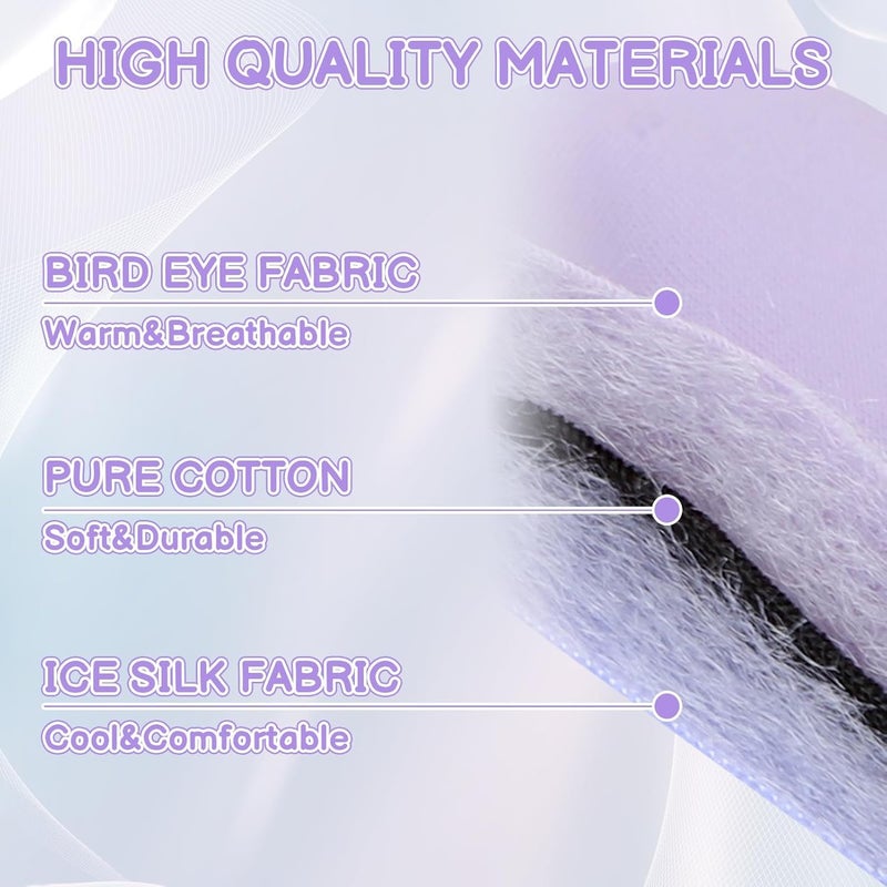 SYOSI Silk Sleep Mask with Earmuff Function, Adjustable Blackout Eye Masks for Women and Men, Comfortable Light-Blocking and Noise-Reducing Sleep Mask for All-Night Rest, Purple - Image 3