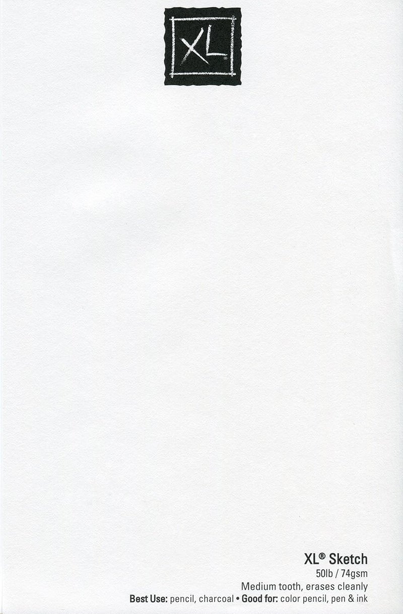 CANSON دفتر رسم كانسون XL سلسلة ورق للفحم وقلم الباستيل مع حواف جانبية 50 باوند 9 × 12 بوصة 100 ورقة - Image 4