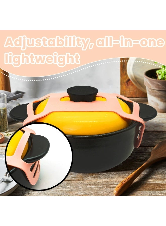 حزام تثبيت غطاء وعاء السيليكون الجديد لعلبة الغداء وحزام تثبيت مانع للتسرب لعلبة الغداء (أسود) - Image 5