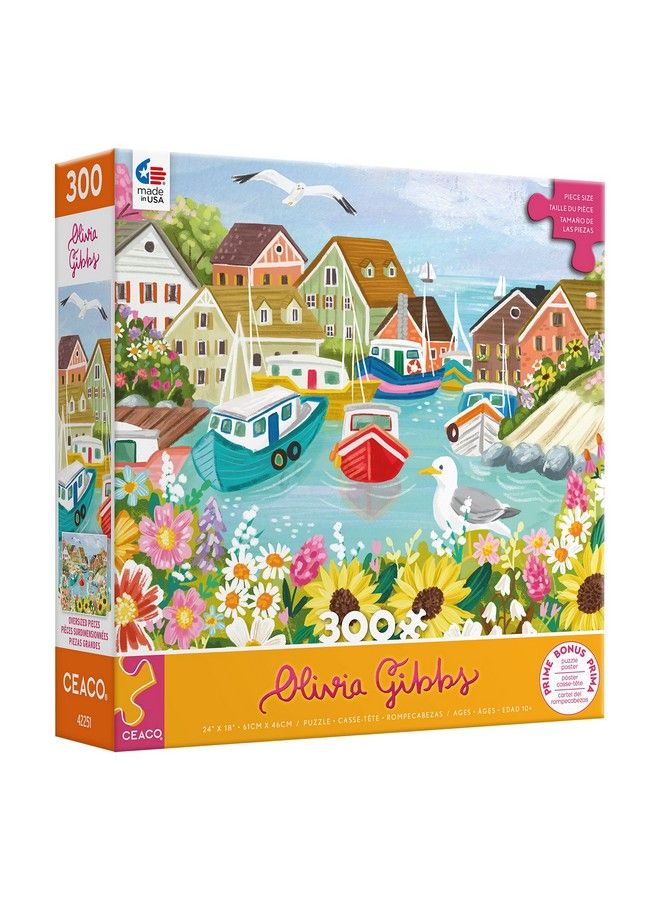 Ceaco Olivia Gibbs Sea Town Harbor 300 Piece Jigsaw Puzzle - Image 4