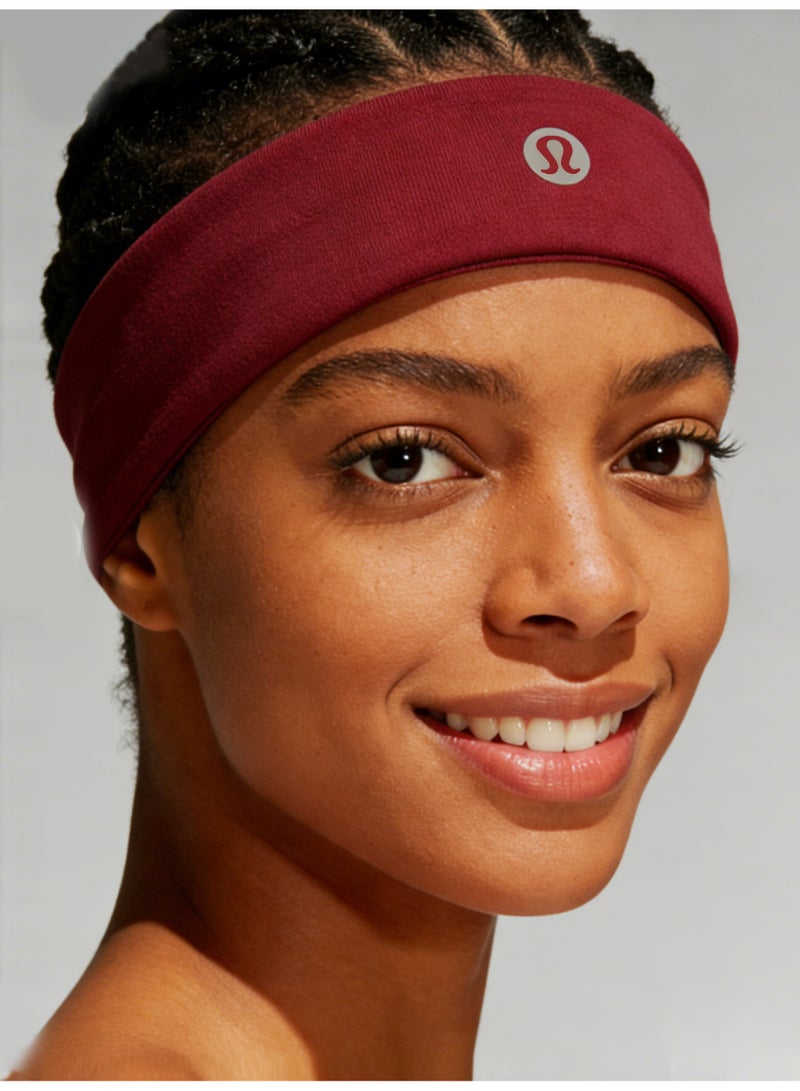 لولوليمون Lululemon Reversible Headband - Moisture-Wicking Fabric Hair Accessory with Signature Logo for Yoga, Gym & Daily Styling - Image 1