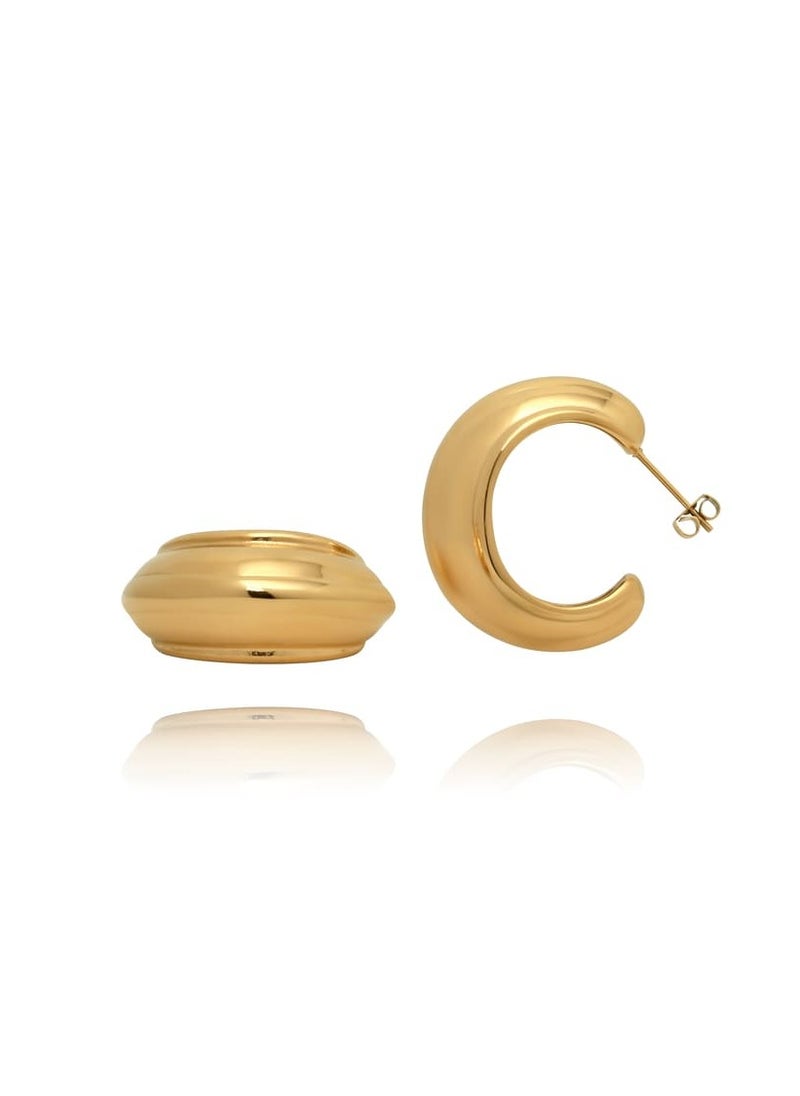 Clé de Lune Big Croissant Hoops Earrings  - Image 1