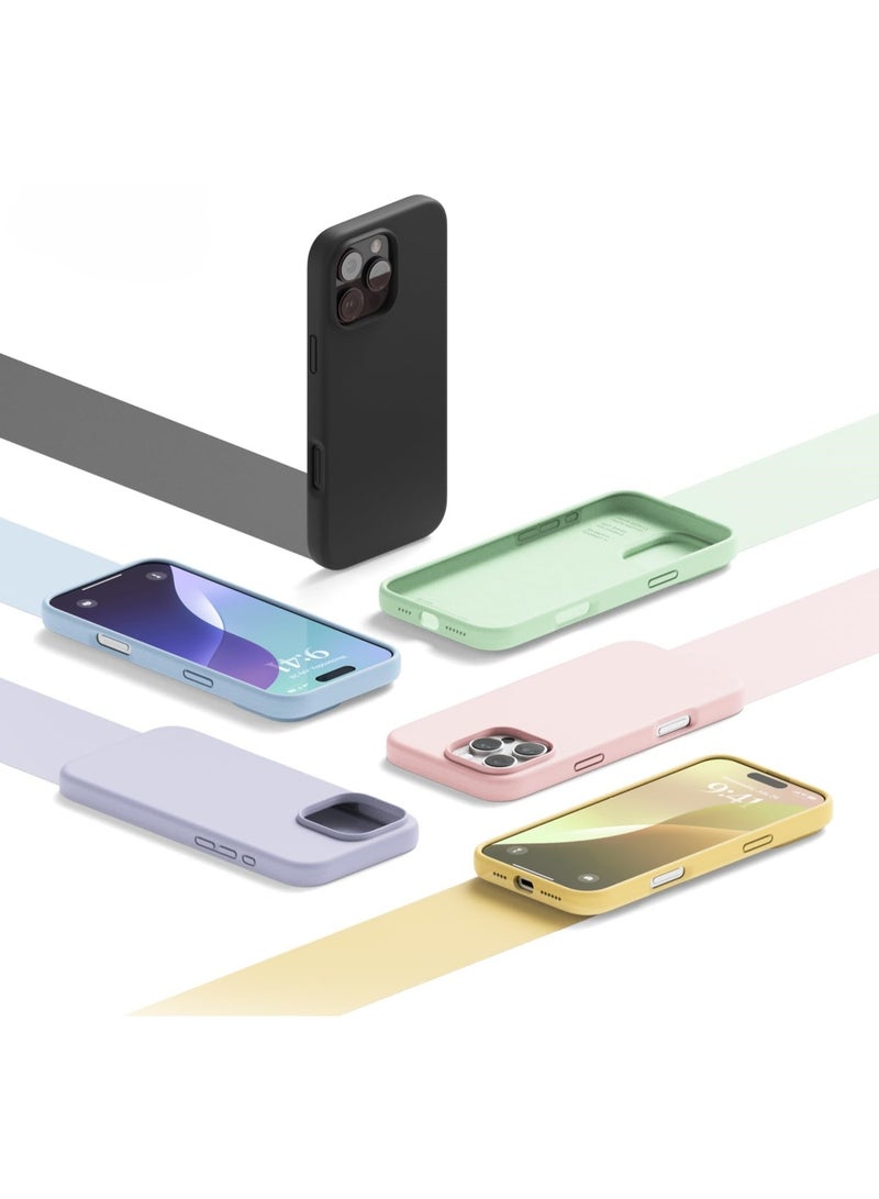 ACLIX Silicone Case Compatible with iPhone 16 Pro, Slim Liquid Silicone 3 Layer Soft Gel Rubber Shockproof, Protective Phone Case Cover with TPU Lining (Blue) - Image 5