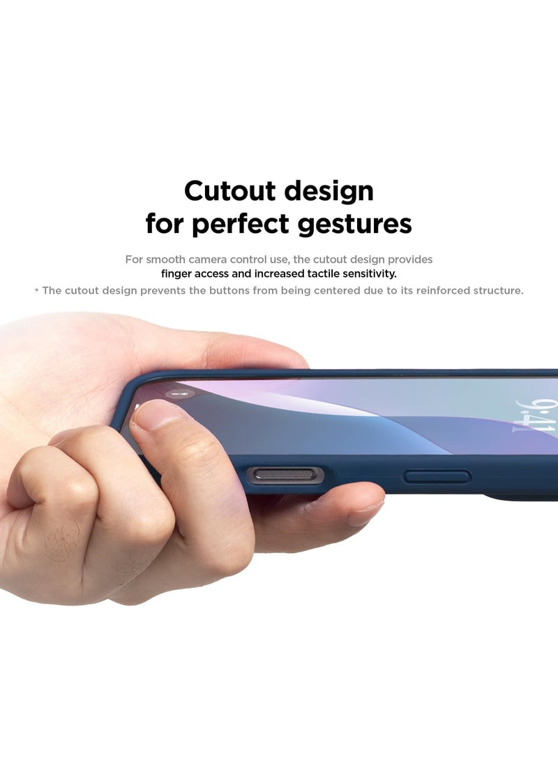 ACLIX Silicone Case Compatible with iPhone 16 Pro, Slim Liquid Silicone 3 Layer Soft Gel Rubber Shockproof, Protective Phone Case Cover with TPU Lining (Blue) - Image 2