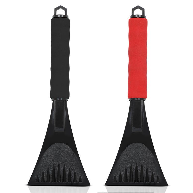 EcoNour Windshield Ice Scraper for Car 2 Pack Scraper to Remove Snow Frost and Ice Ice Crusher for Car Window with Foam Handle for Perfect Grip Ice Removal Accessories - Image 2