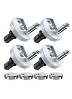 SANMUGEED 4 Pack Quick Release Toilet Seat Fixings,Quick Release Toilet Seat Hinges Top Fittings Universal Toilet Seat Hinge Fittings  - Image 1