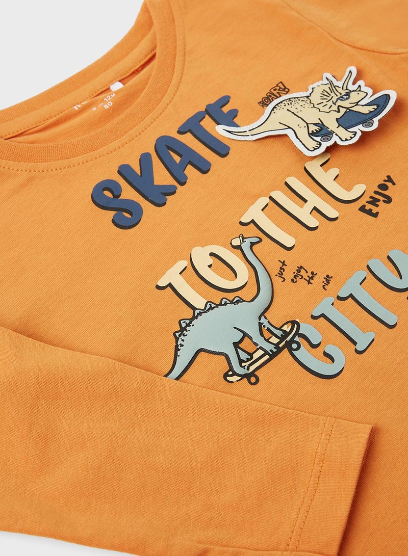 NAME IT Kids Slogan Print T-Shirt - Image 3