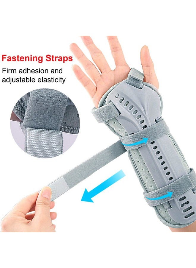 Clobeau Forearm & Wrist Support Brace Splint, Forearm Immobilizer Brace Splints Breathable Wrist Splint for Carpal Tunnel, Upgraded with Double Splint, Great for Wrist Pain, Sprain, Sports Injuries (Left) - Image 3
