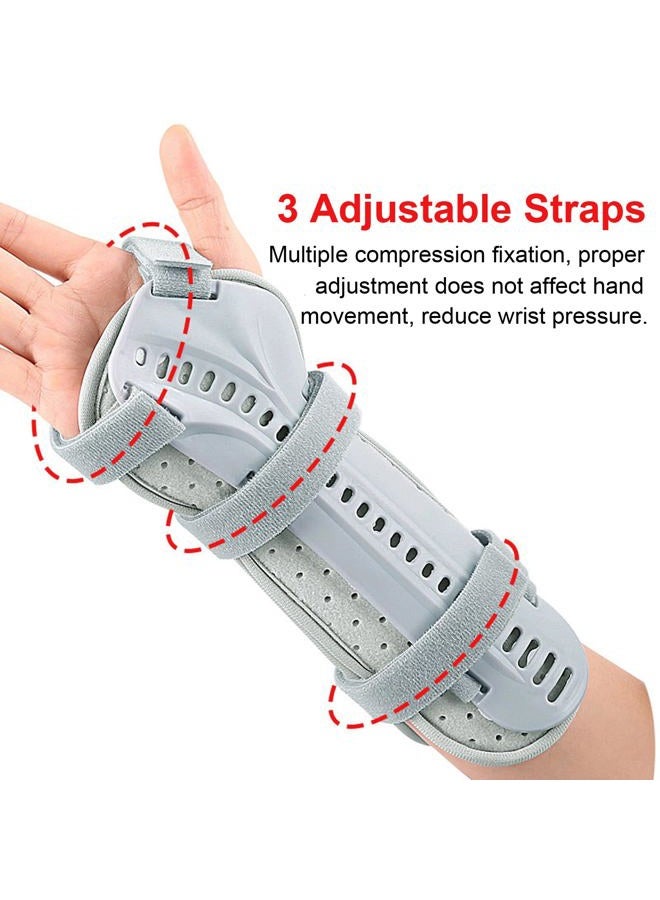 Clobeau Forearm & Wrist Support Brace Splint, Forearm Immobilizer Brace Splints Breathable Wrist Splint for Carpal Tunnel, Upgraded with Double Splint, Great for Wrist Pain, Sprain, Sports Injuries (Left) - Image 2