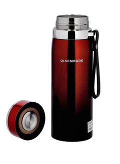 Olsenmark Stainless Steel Vacuum Bottle, 800ml, OMVF2485 | Double Wall Insulation | Drink Hot or Cold for 12 Hours | Stainless Steel Thermos For Cold & Hot Beverages  - Image 2