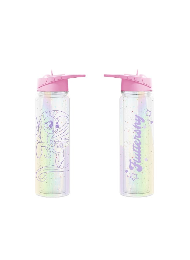 Miniso My Little Pony Collection Double Wall Straw Plastic Bottle with Handle 500mL 
