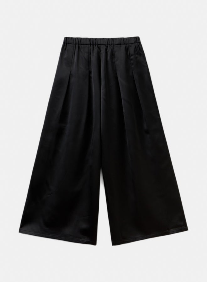 بينيتون بنطلون بنات واسع من ساتان - Image 2