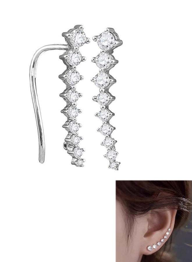KANGLI A Pair of French Style Hoop Earrings Made of Fashionable Alloy, Elegant and Simple Design - Image 1