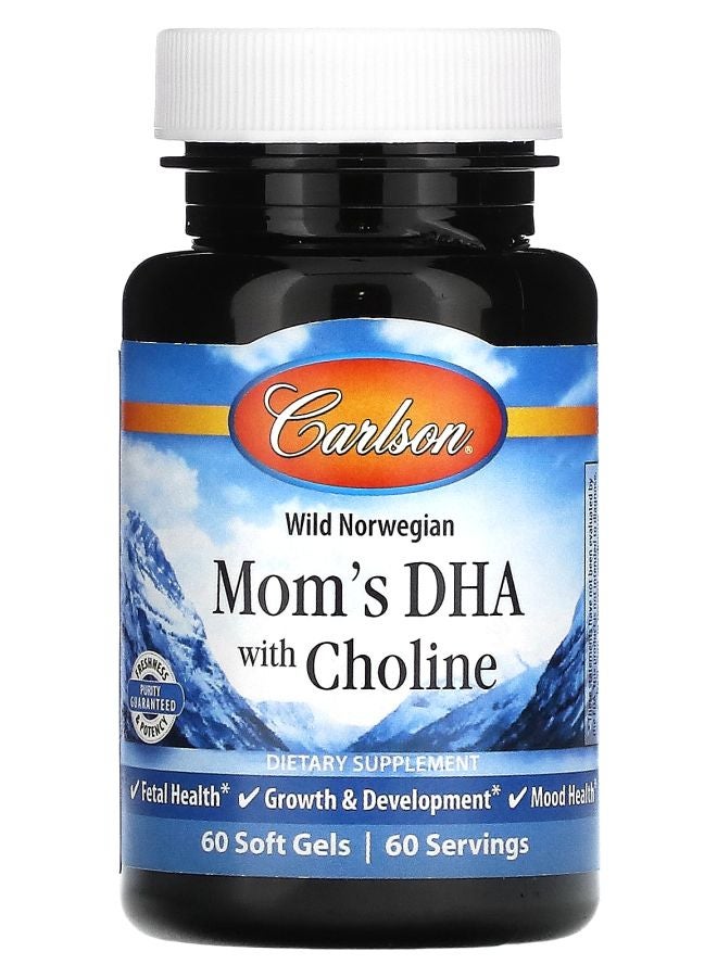 Wild Norwegian Mom's DHA with Choline 60 Soft Gels