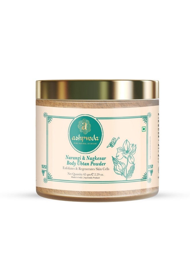 Ashpveda Narangi and Nagkesar Exfoliating Body Ubtan Powder, Herbal Ubtan For Face and Body - Cleansing Toning & Silky Smooth Skin and Pores Minimising (65gm) - Image 1