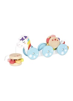 MGA Entertainment Little Tikes Wooden Critters Pull Toy - With 2 Removable Cargo Pieces - Develops Gross Motor Skills & Coordination - Unicorn  - Image 2