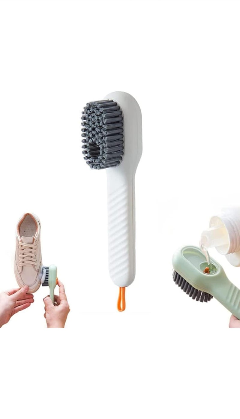 VETELLY Liquid Adding Soft Fur Cleaning Brush, Multifunctional Shoe Brush with Liquid Box Random Color - Image 1