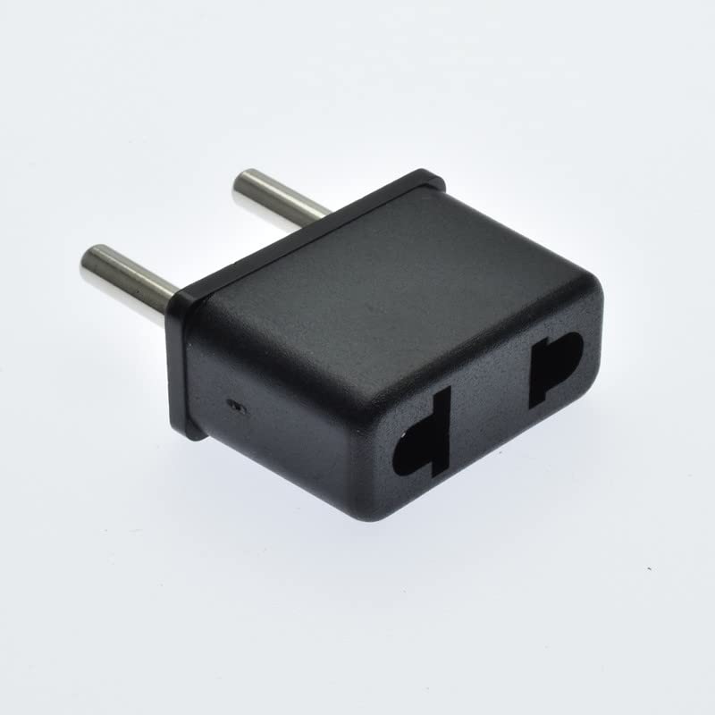 fdealz [ 2 Pieces ] Plug Converter Adaptor (EU Male - US Female) Plug Adapter for USA Flat to Europe Round Pin - Image 3