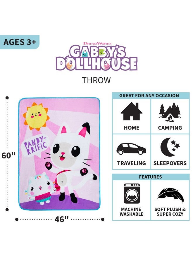 Franco Gabby's Dollhouse Cakey And Pandy Kids Bedding Super Soft Micro Raschel Throw, 46 in x 60 in, By Franco - Image 4