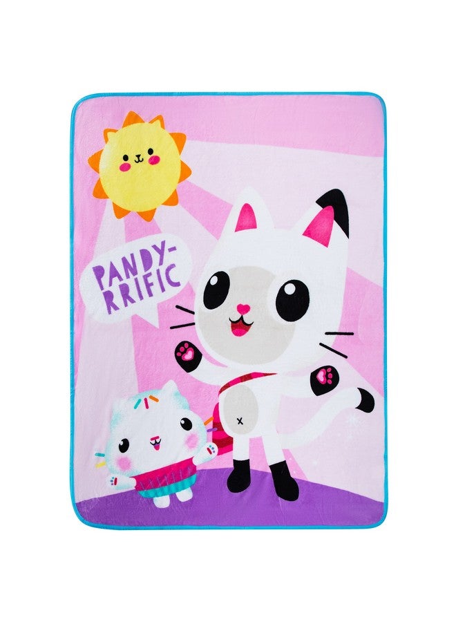 Franco Gabby's Dollhouse Cakey And Pandy Kids Bedding Super Soft Micro Raschel Throw, 46 in x 60 in, By Franco - Image 1