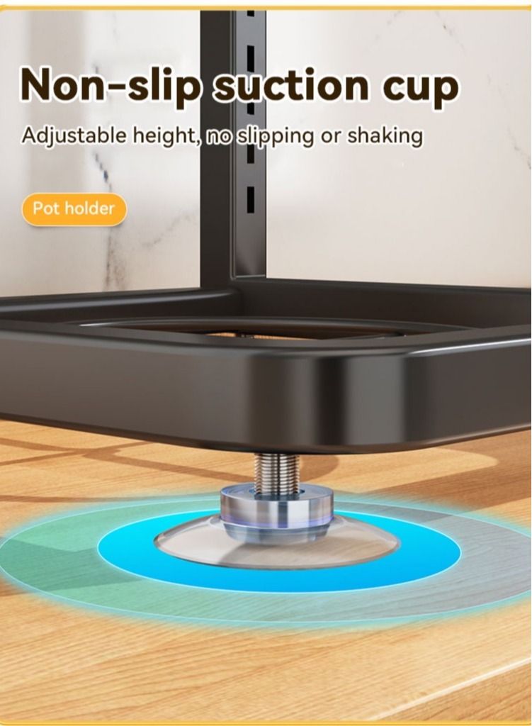 EMZJ رف أطباق الطعام متعدد الوظائف 5 طبقات – حامل أطباق الأطباق الجانبية القابل للتكديس، مثبت على الحائط ورف تقديم على الطاولة - Image 3