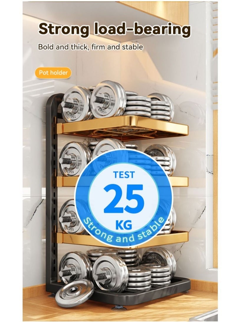EMZJ رف أطباق الطعام متعدد الوظائف 5 طبقات – حامل أطباق الأطباق الجانبية القابل للتكديس، مثبت على الحائط ورف تقديم على الطاولة - Image 5