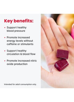 Humann SuperBeets Heart Chews - Nitric Oxide Production and Blood Pressure Support - Grape Seed Extract & Non-GMO Beet Energy Chews - Pomegranate Berry Flavor - 60 Count  - Image 5